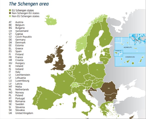 map of schengen area european commission